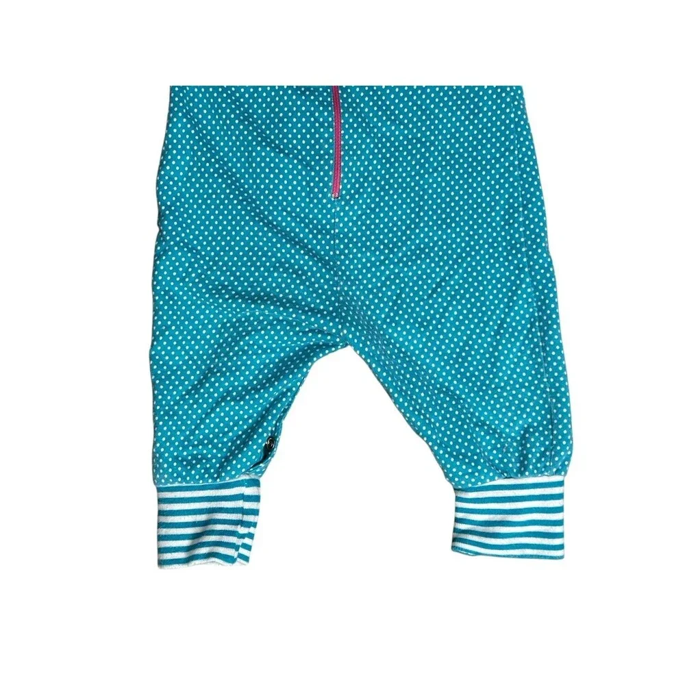 Vtg Gymboree Rainbow Tag Infant One Piece Polka Dot Floral Collar Striped Cuffs